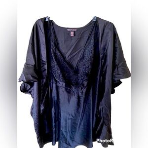 Victoria’s Secret black lingerie set slip size XL and Cover up one size